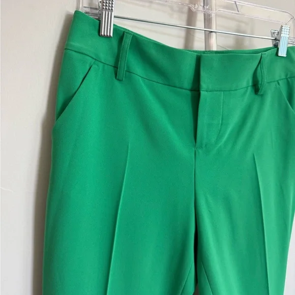 NWT Alice + Olivia Vibrant Green Cropped Pants - Picture 3 of 9